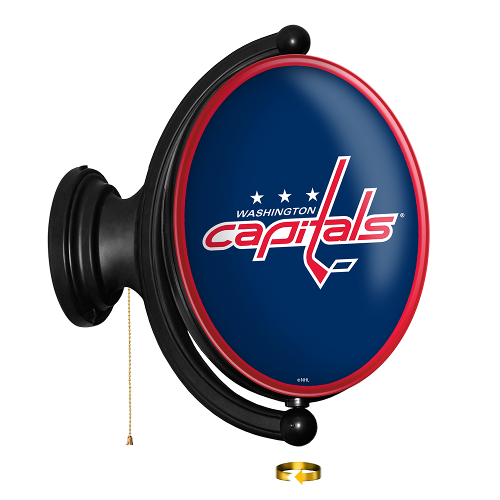 Washington Capitals Original Oval Rotating Lighted Wall Sign  