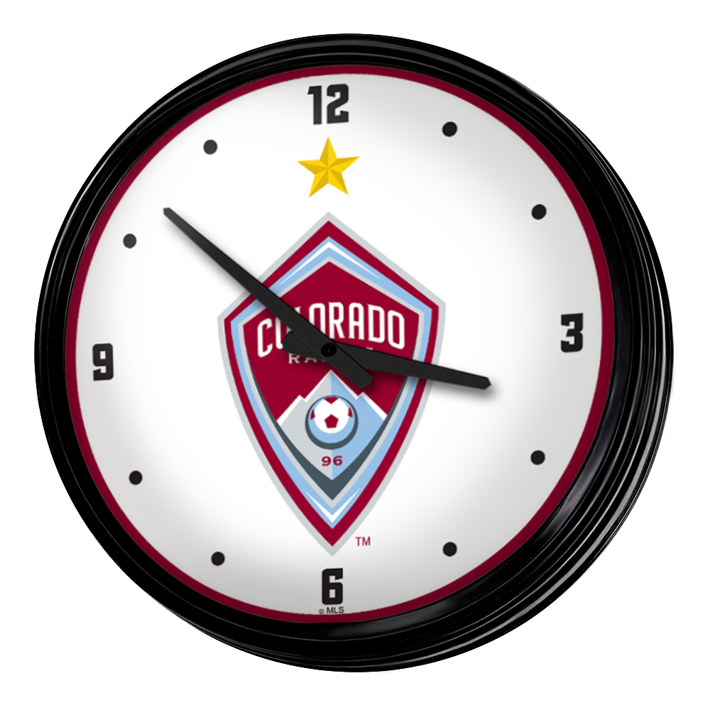 Colorado Rapids: Retro Lighted Wall Clock