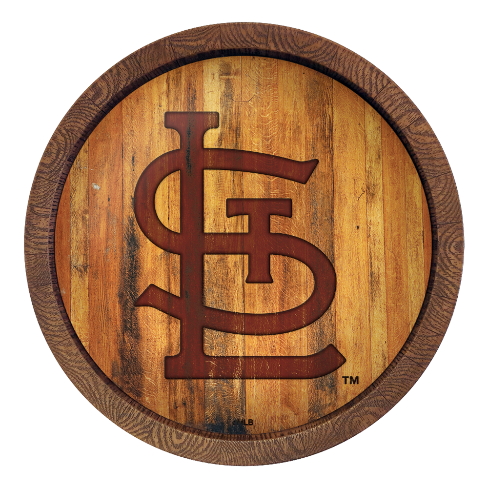 St. Louis Cardinals: Logo - Branded "Faux" Barrel Top Sign   