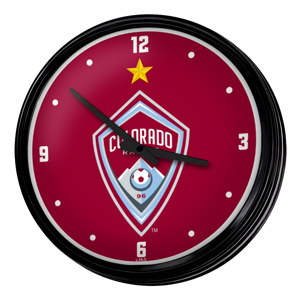Colorado Rapids: Retro Lighted Wall Clock