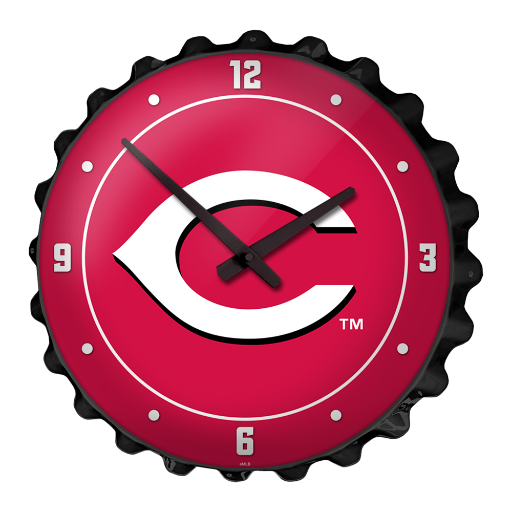 Cincinnati Reds Logo - Bottle Cap Wall Clock  