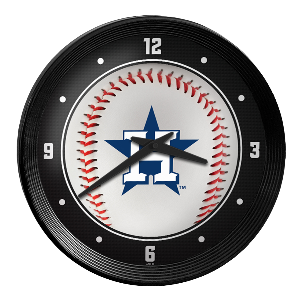 Houston Astros Baseball - Ribbed Frame Wall Clock  