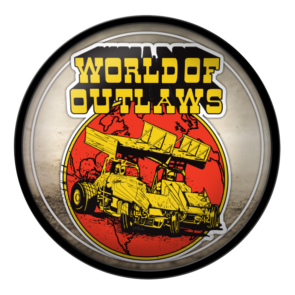World of Outlaws: Throwback - Modern Disc Wall Sign 