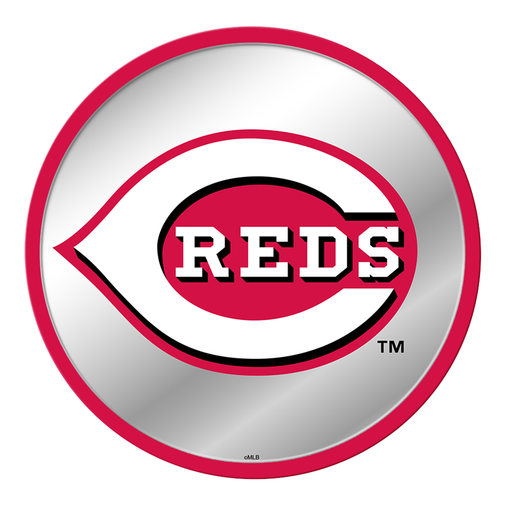 Cincinnati Reds Modern Disc Mirrored Wall Sign  