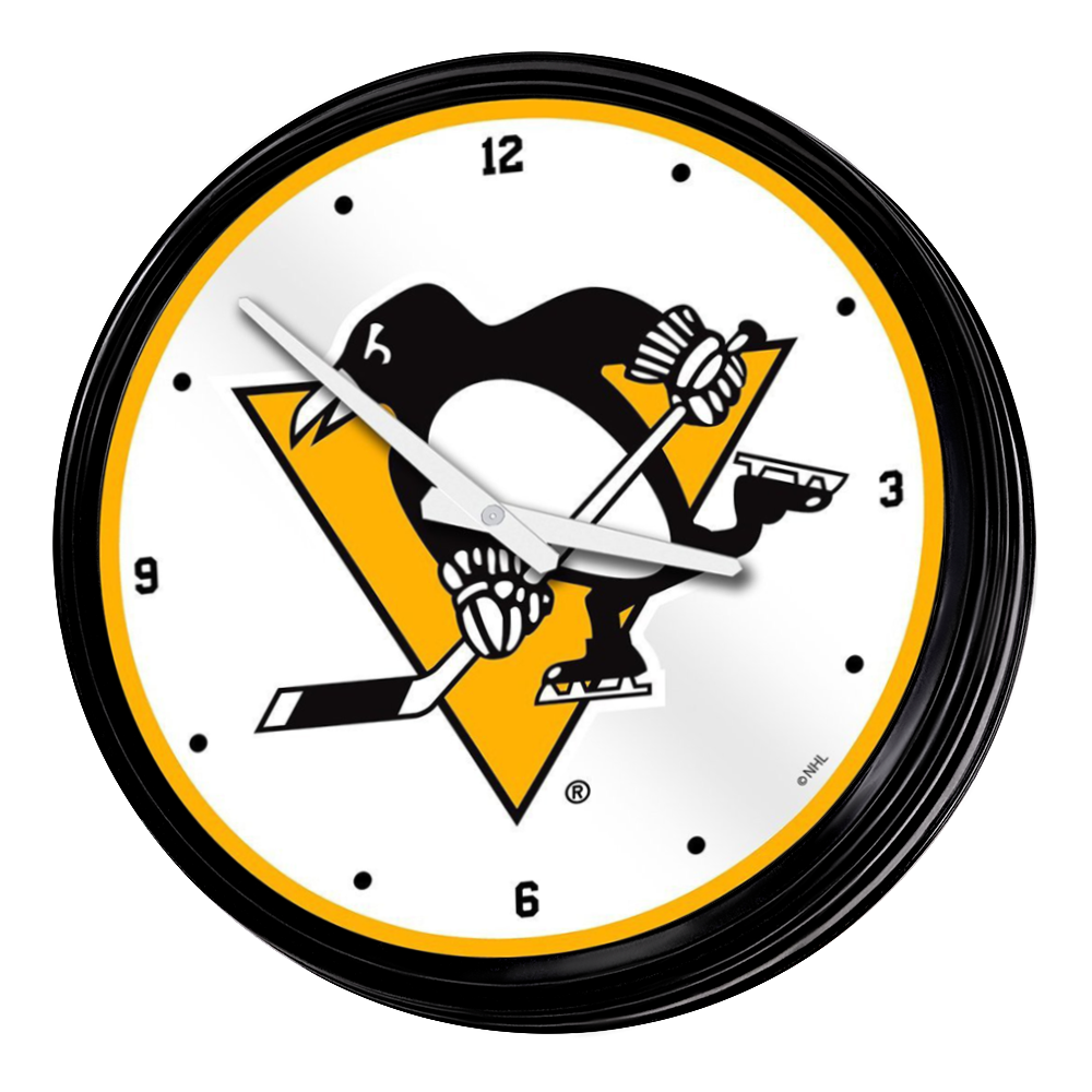 Pittsburgh Penguins Retro Lighted Wall Clock  