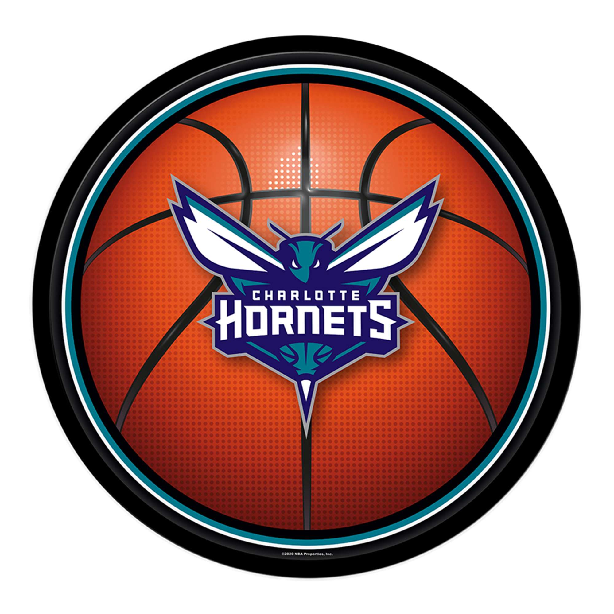 Charlotte Hornets: Basketball - Modern Disc Wall Sign