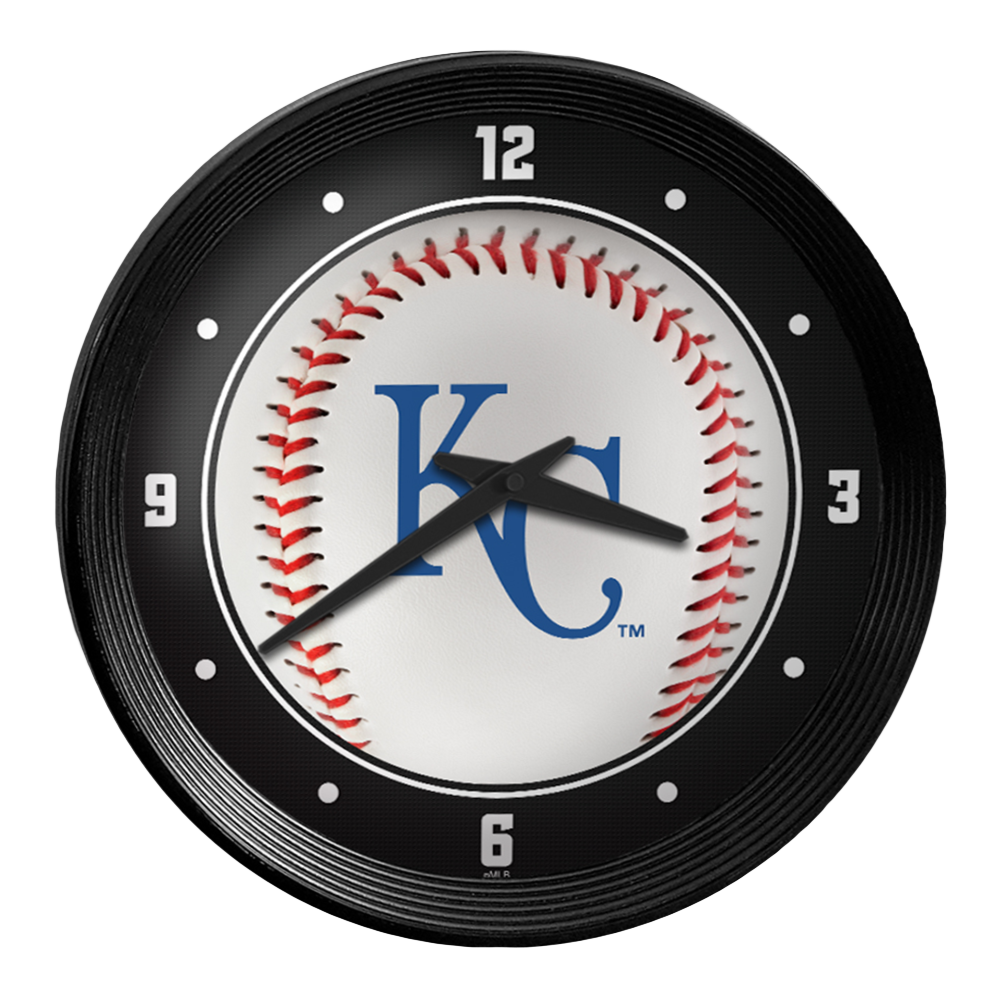 Kansas City Royals Baseball - Ribbed Frame Wall Clock  