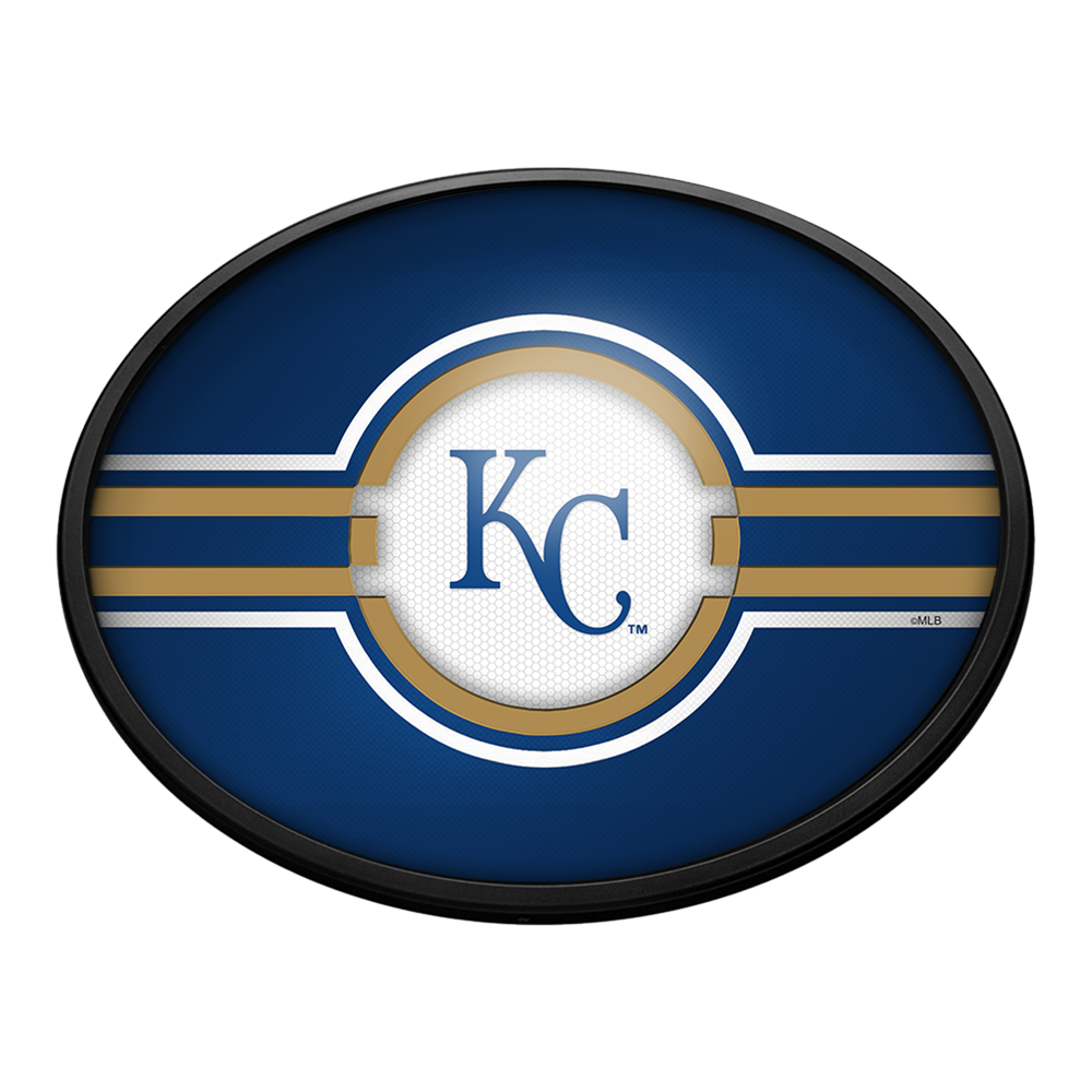 Kansas City Royals: Logo - Oval Slimline Lighted Wall Sign