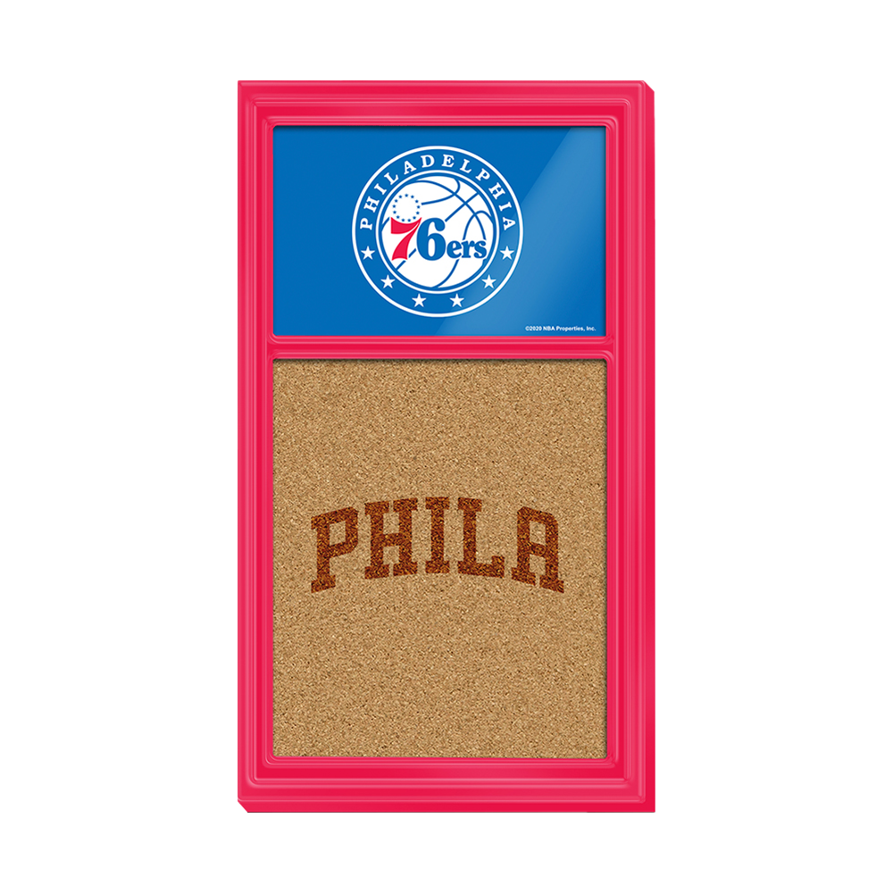 Philadelphia 76ers: Dual Logo - Cork Note Board