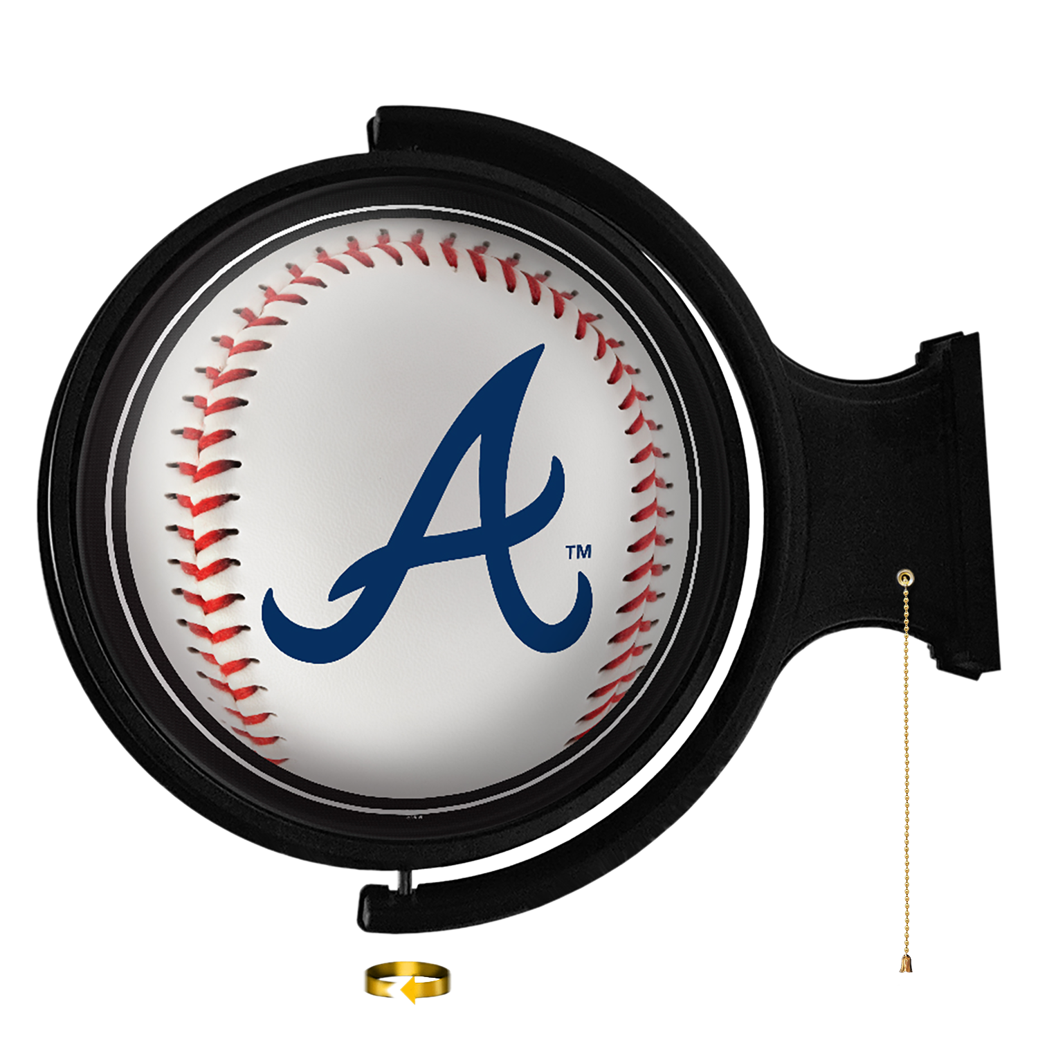 Atlanta Braves Baseball - Original Round Rotating Lighted Wall Sign  
