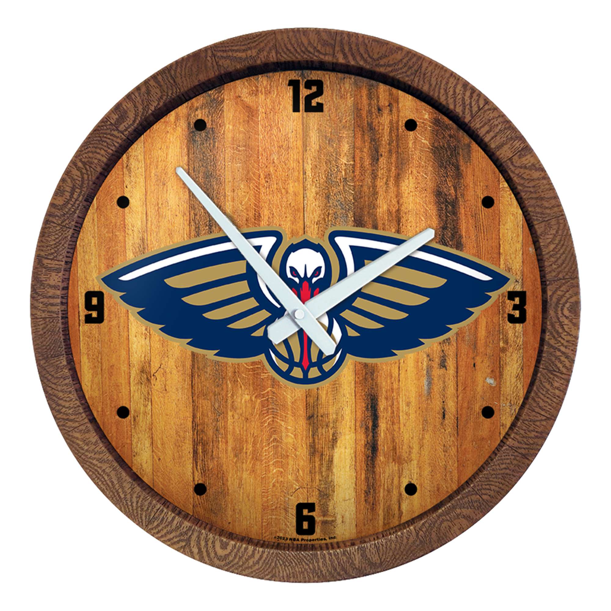 New Orleans Pelicans: "Faux" Barrel Top Clock    
