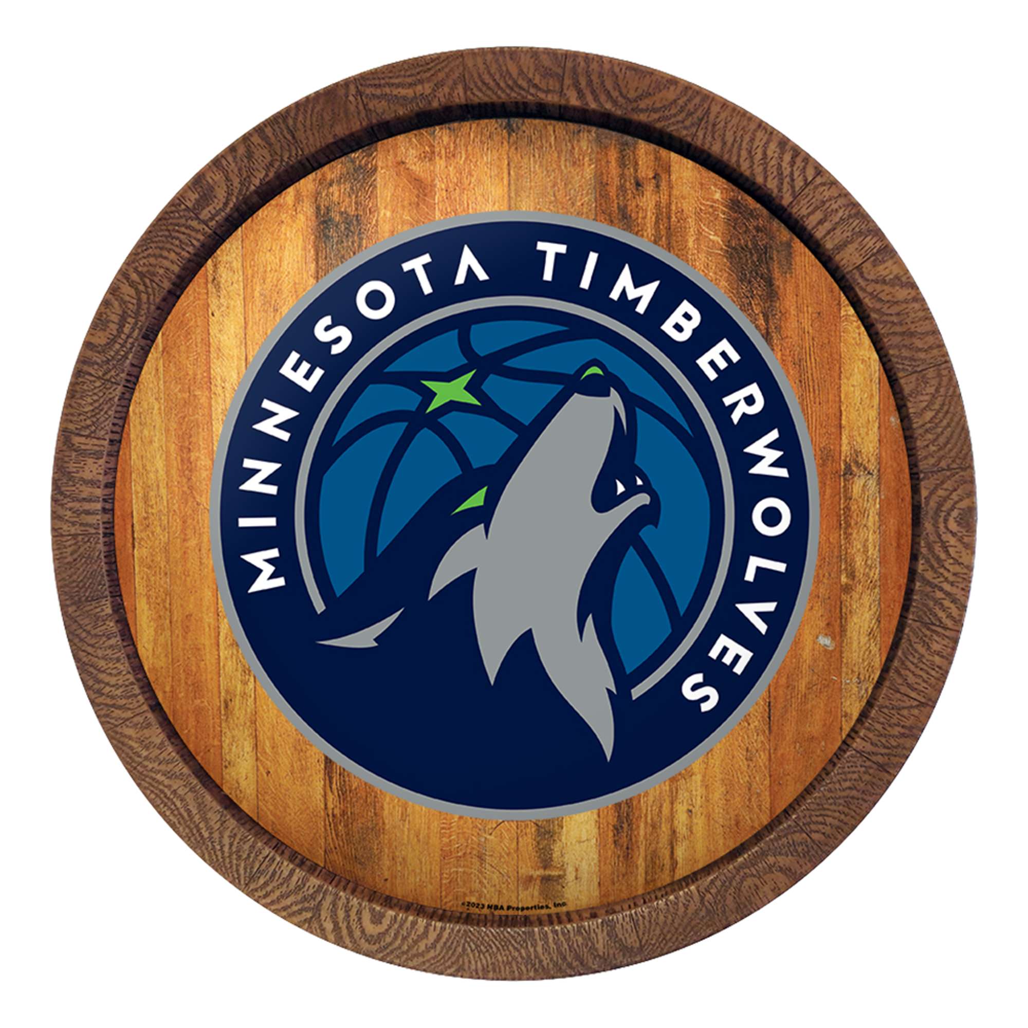 Minnesota Timberwolves: "Faux" Barrel Top Sign    