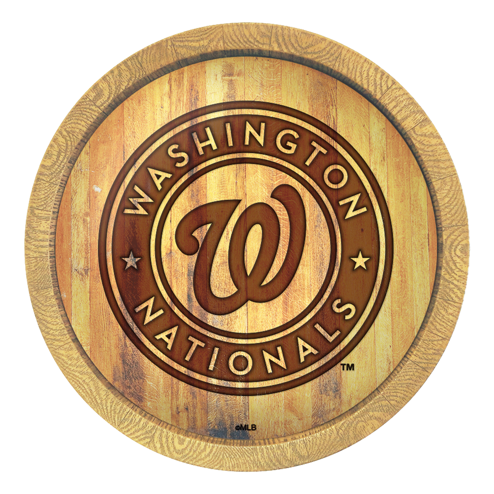 Washington Nationals Branded "Faux" Barrel Top Sign  