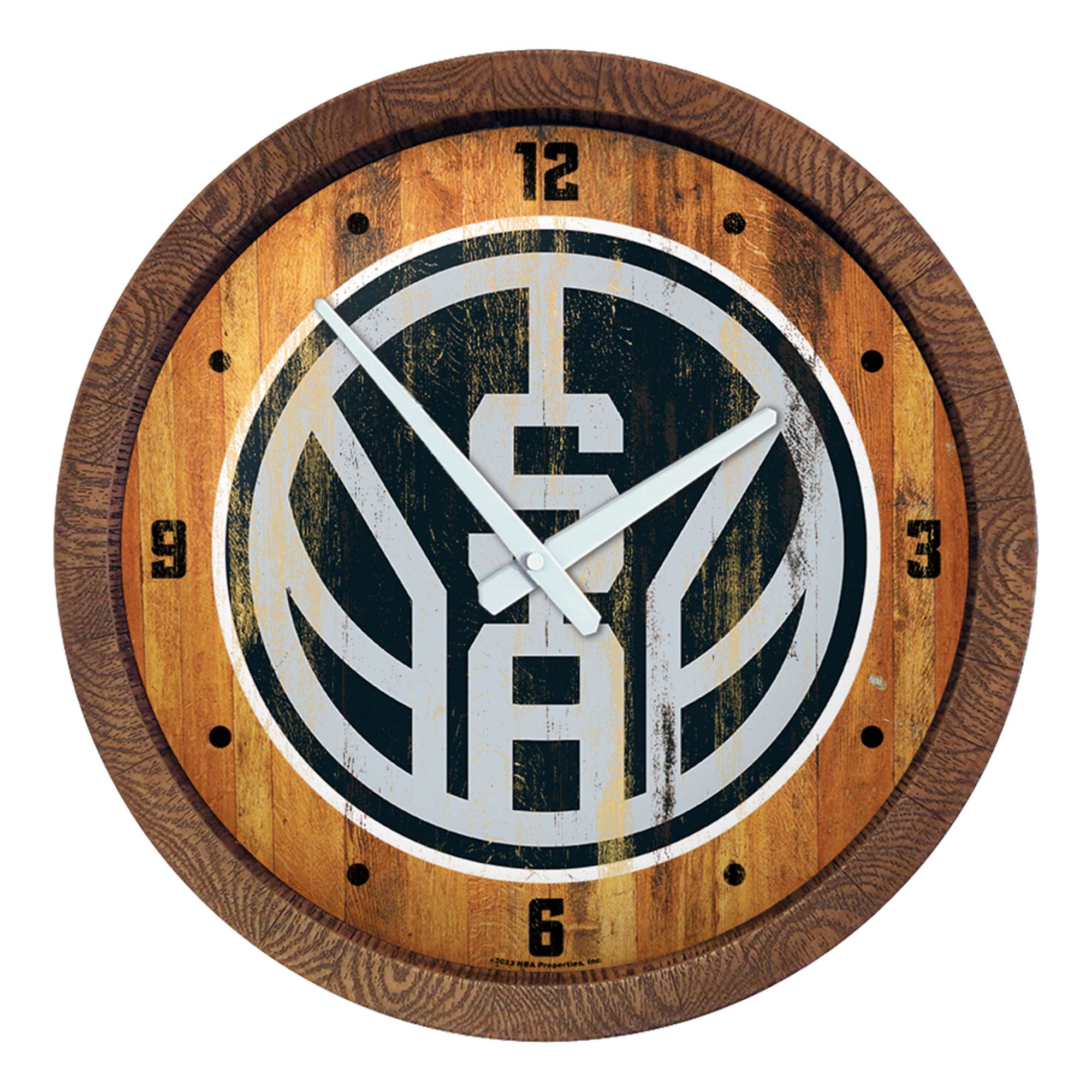 San Antonio Spurs: Logo - "Faux" Barrel Top Clock  