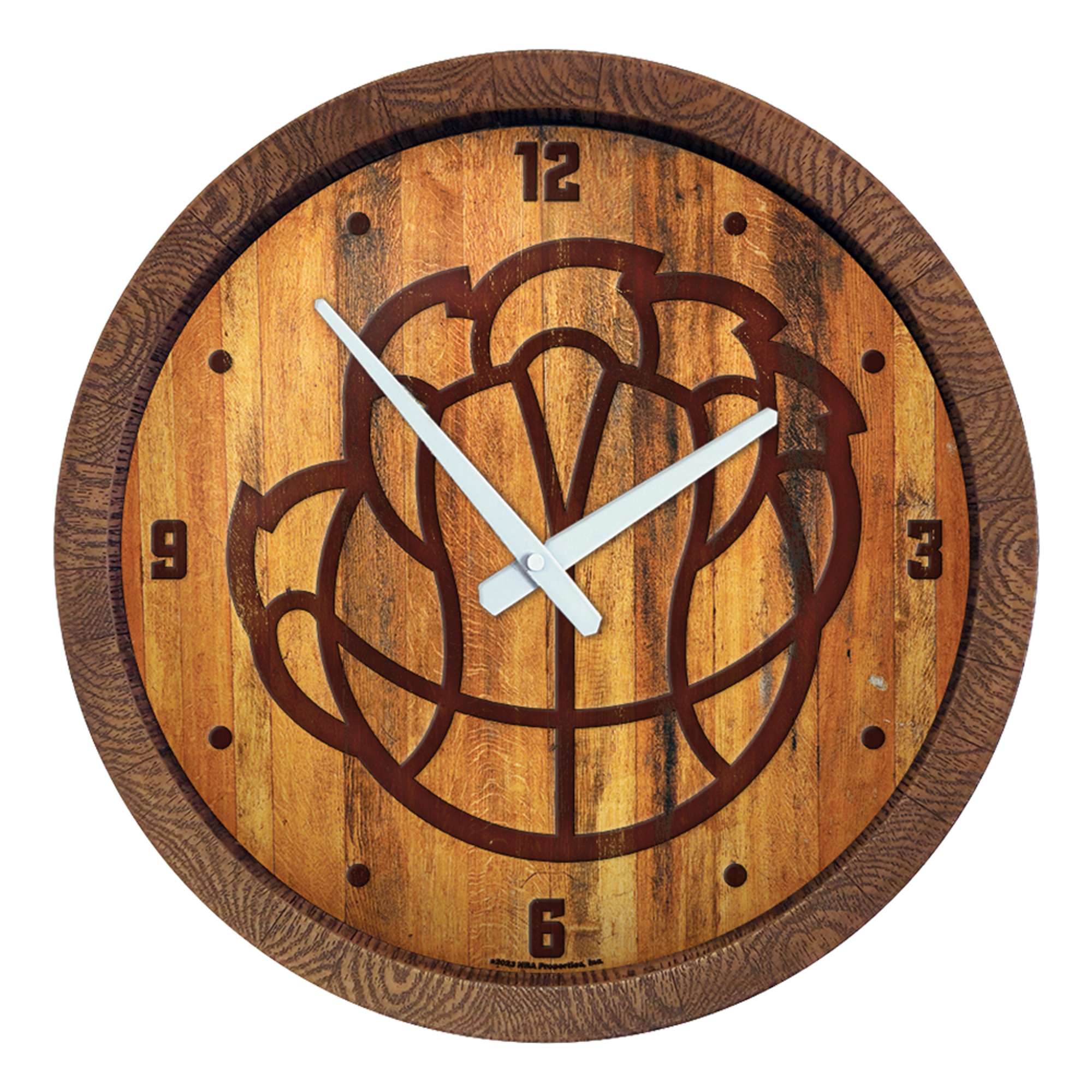 Memphis Grizzlies: Logo - "Faux" Barrel Top Clock    
