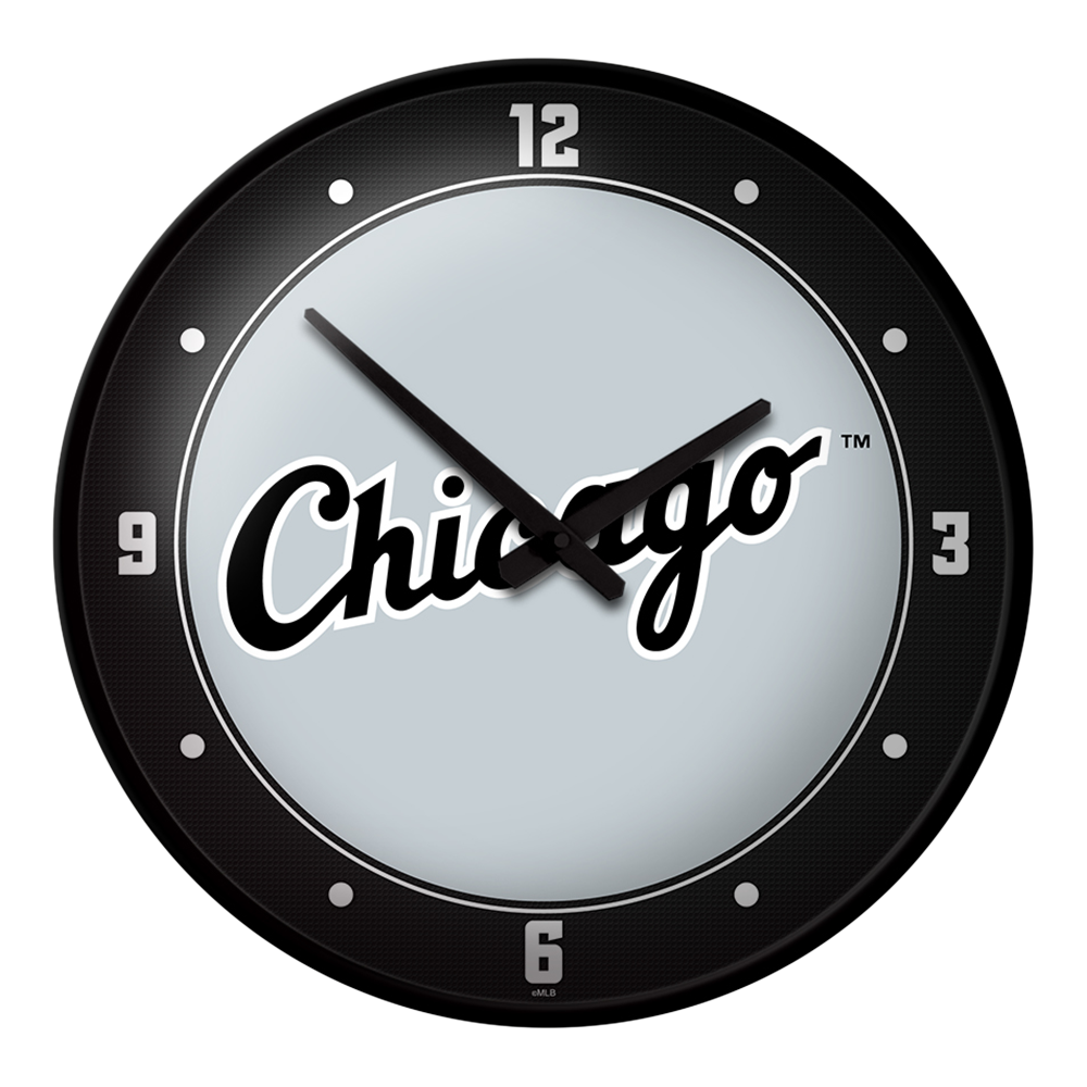 Chicago White Sox Wordmark - Modern Disc Wall Clock  