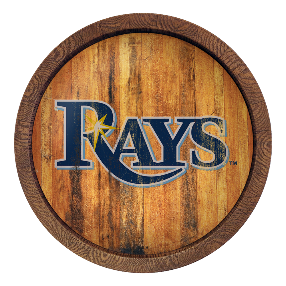 Tampa Bay Rays Weathered "Faux" Barrel Top Sign  