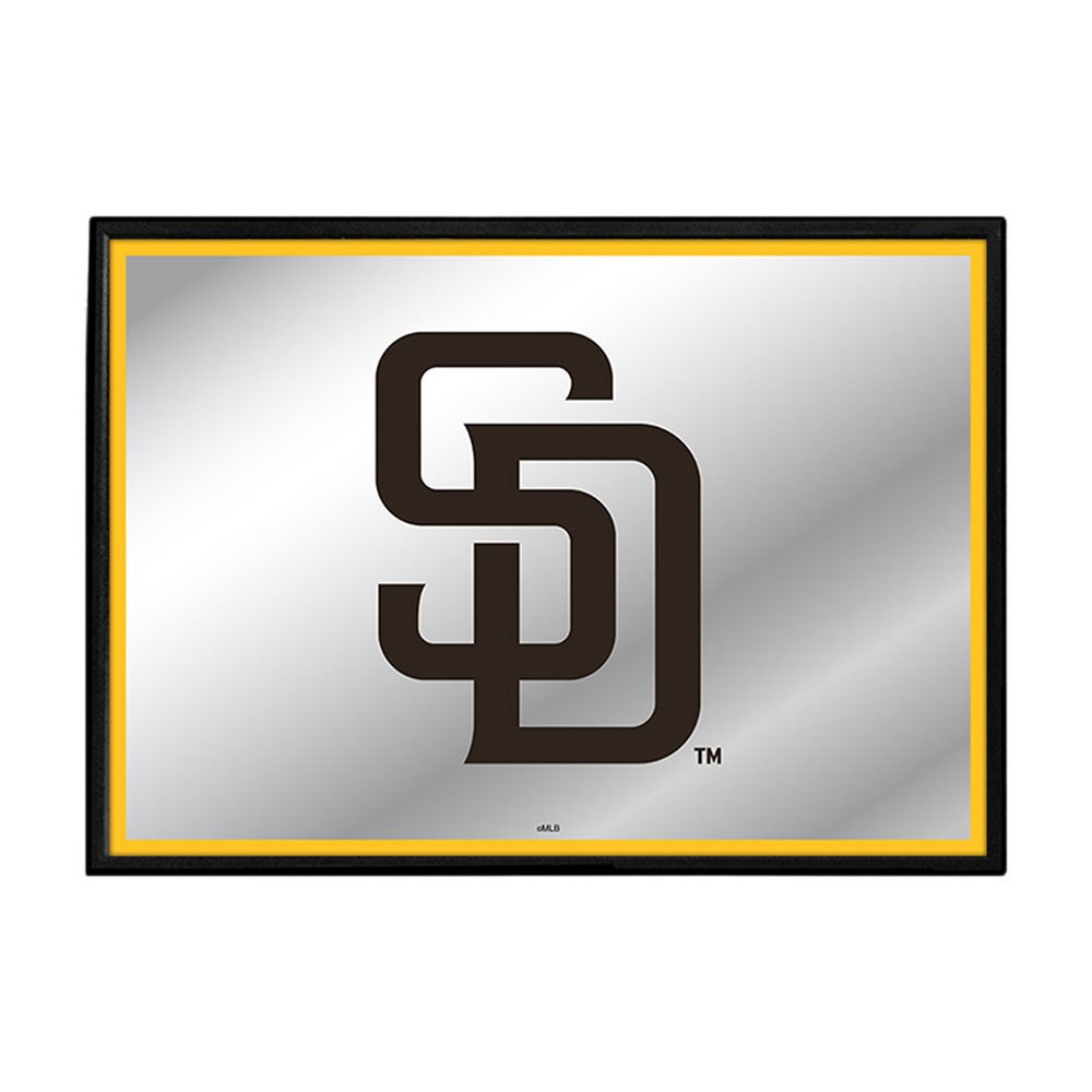 San Diego Padres Framed Mirrored Wall Sign  