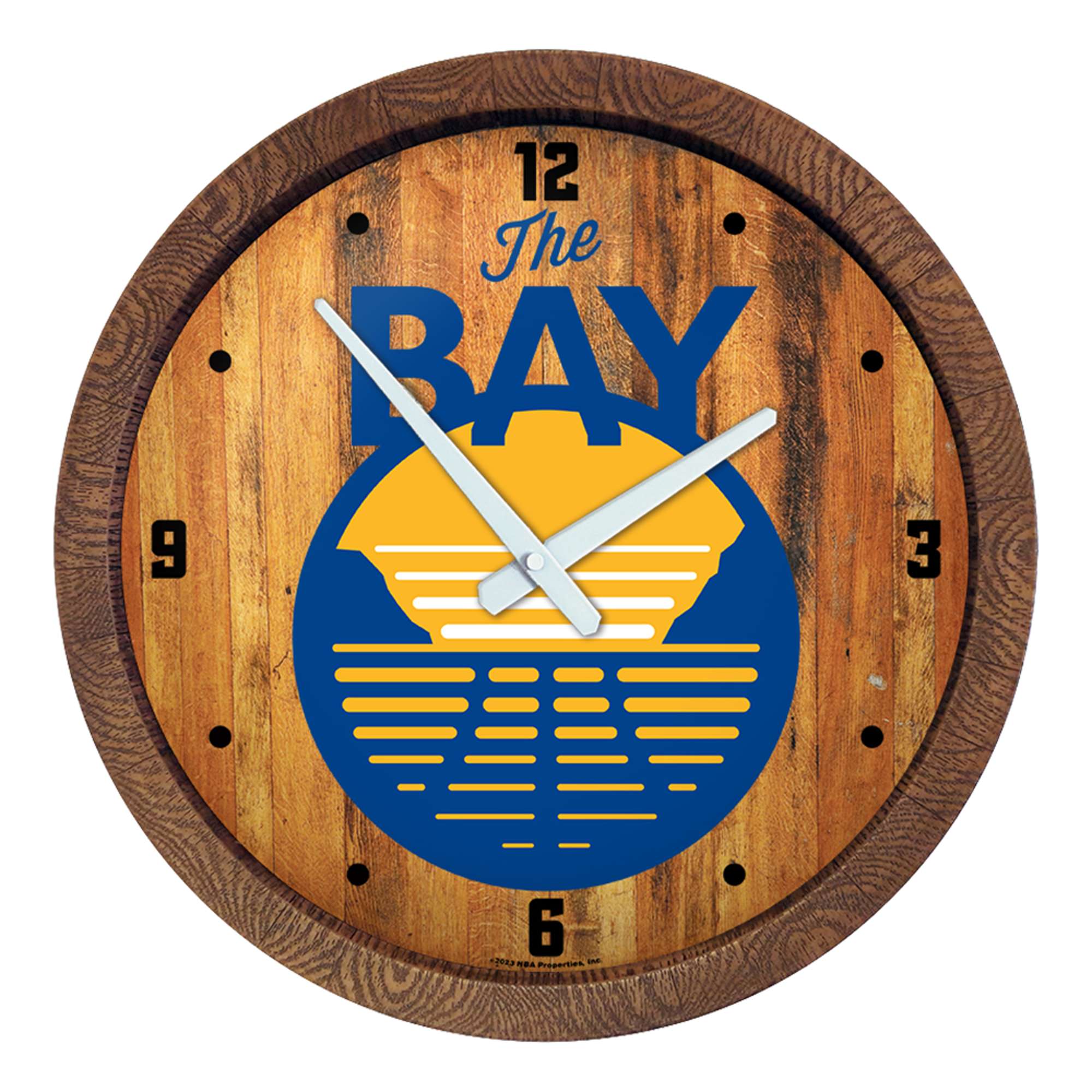 Golden State Warriors: Logo - "Faux" Barrel Top Clock    