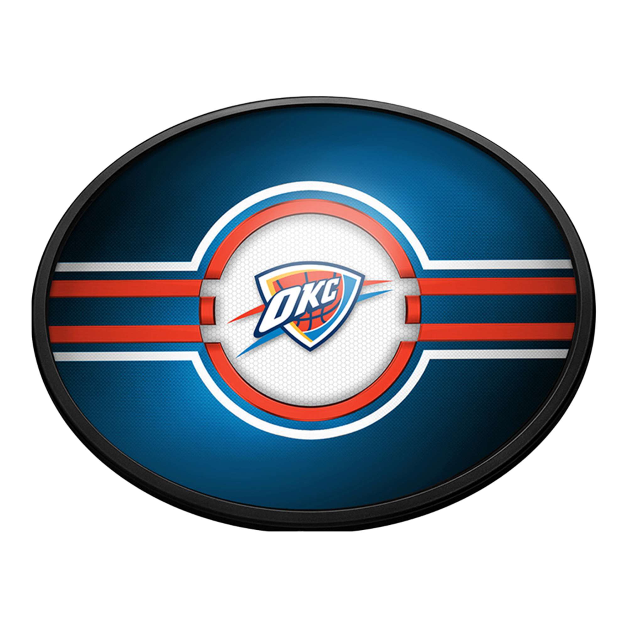 Oklahoma City Thunder: Oval Slimline Lighted Wall Sign