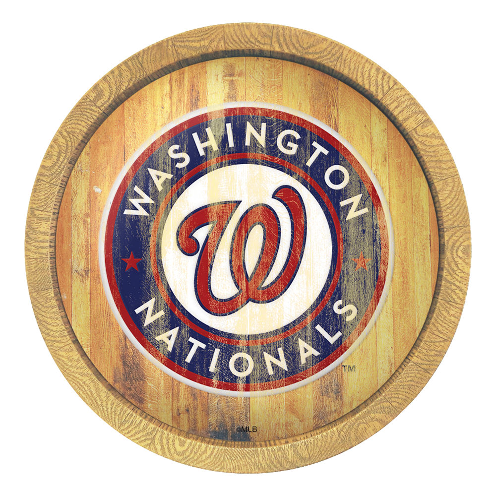 Washington Nationals Weathered "Faux" Barrel Top Sign  