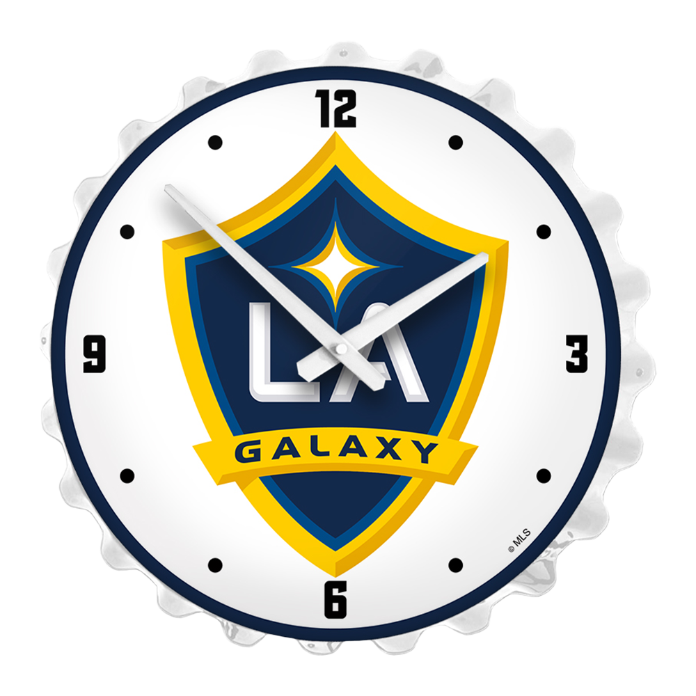 LA Galaxy: Bottle Cap Lighted Wall Clock  