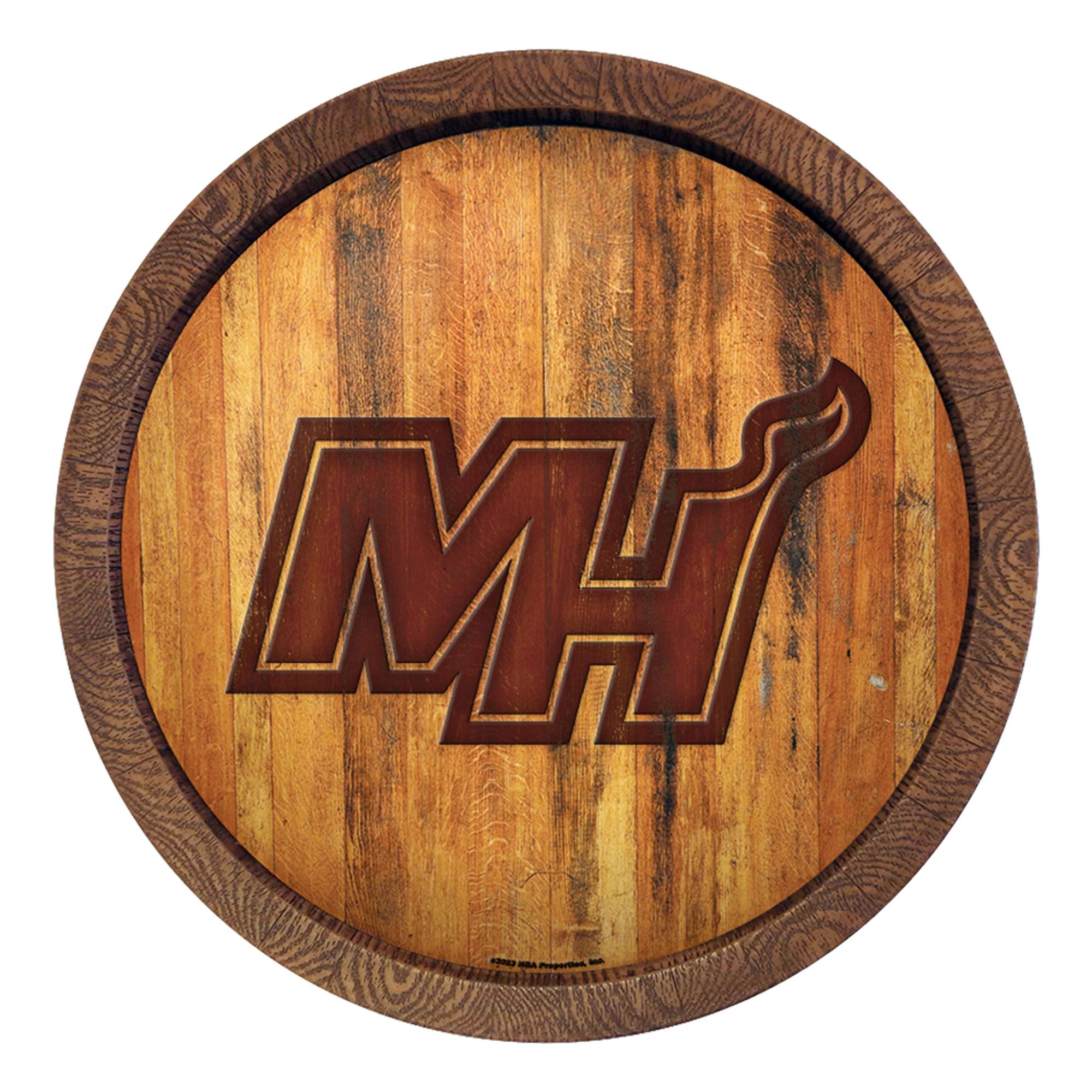 Miami Heat: Logo - "Faux" Barrel Top Sign    