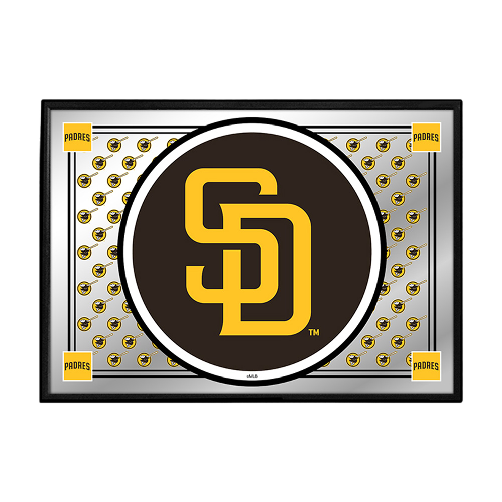 San Diego Padres Team Spirit - Framed Mirrored Wall Sign  