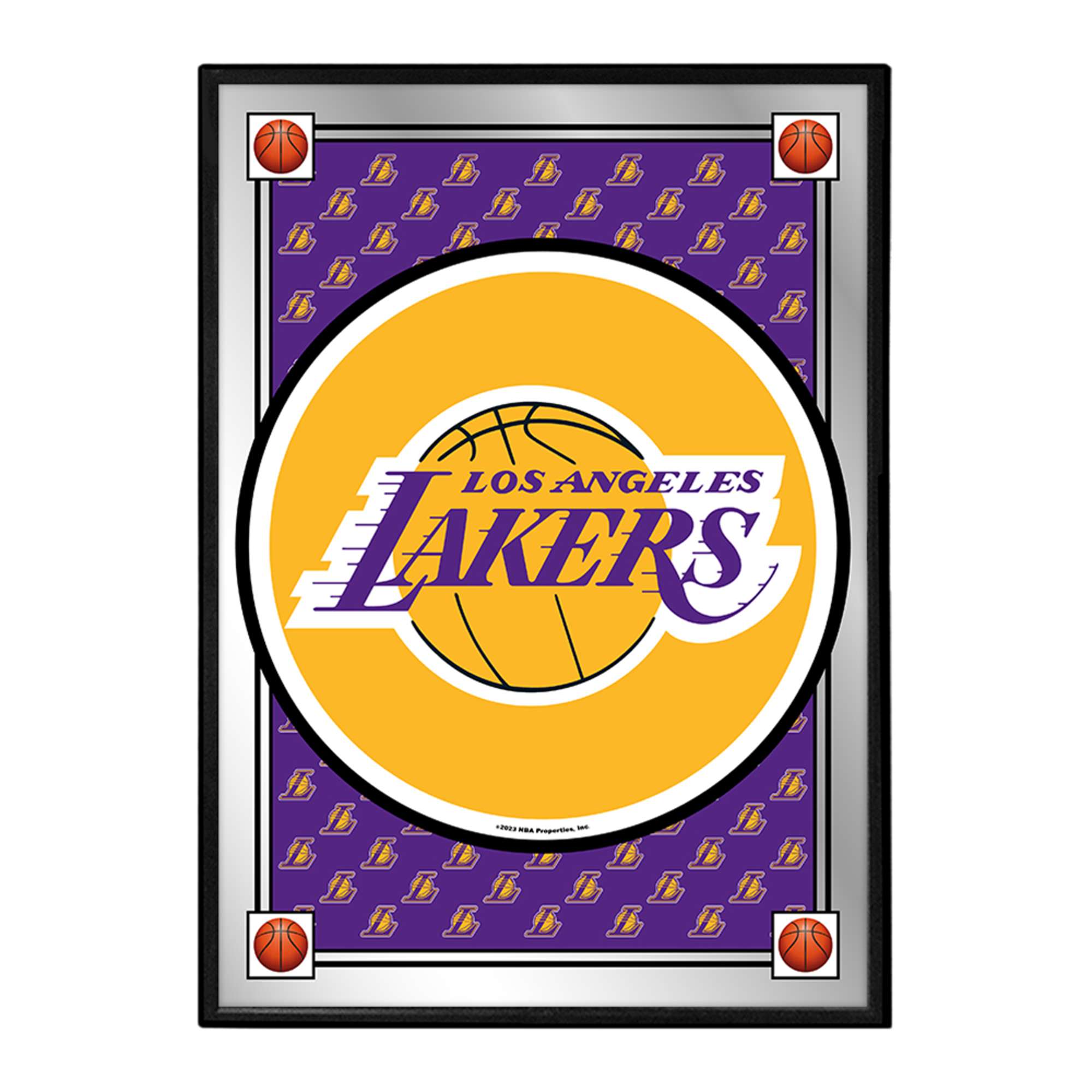 Los Angeles Lakers: Team Spirit - Framed Mirrored Wall Sign