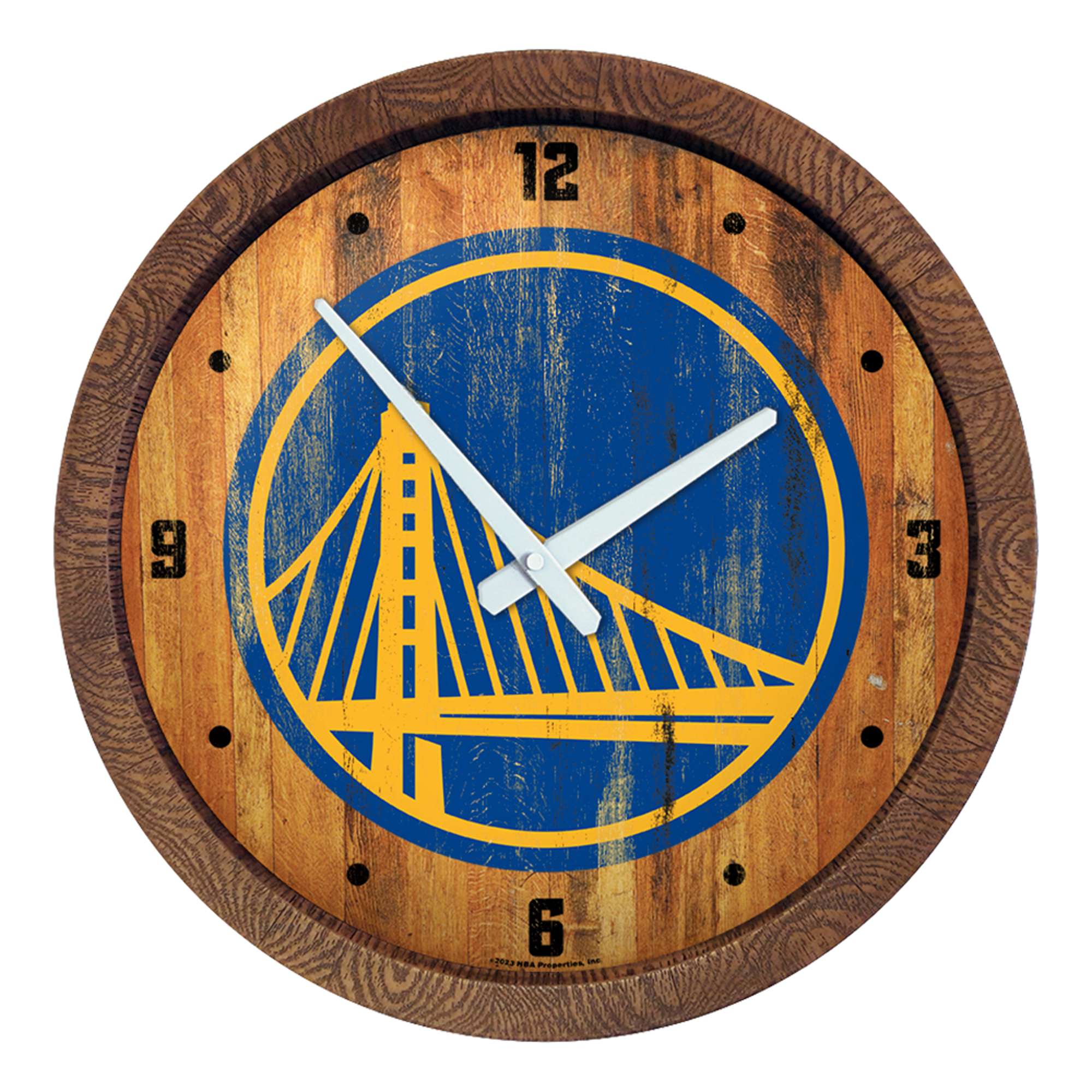 Golden State Warriors: "Faux" Barrel Top Clock    
