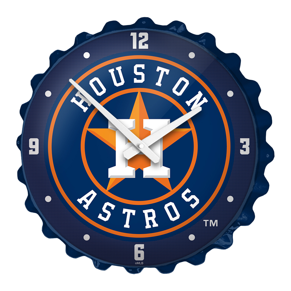 Houston Astros Bottle Cap Wall Clock  