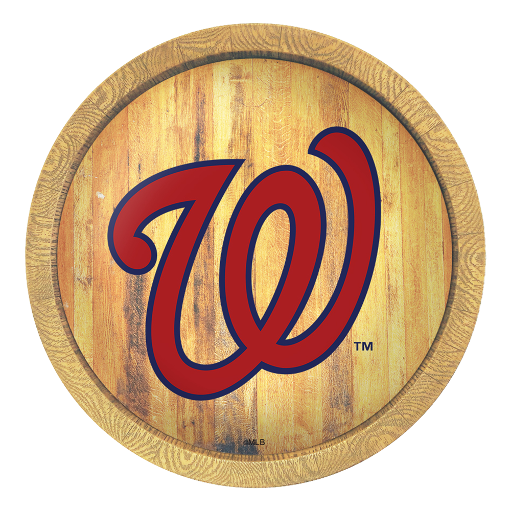 Washington Nationals Logo - "Faux" Barrel Top Sign  