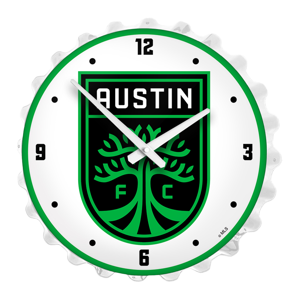 Austin F.C.: Bottle Cap Lighted Wall Clock