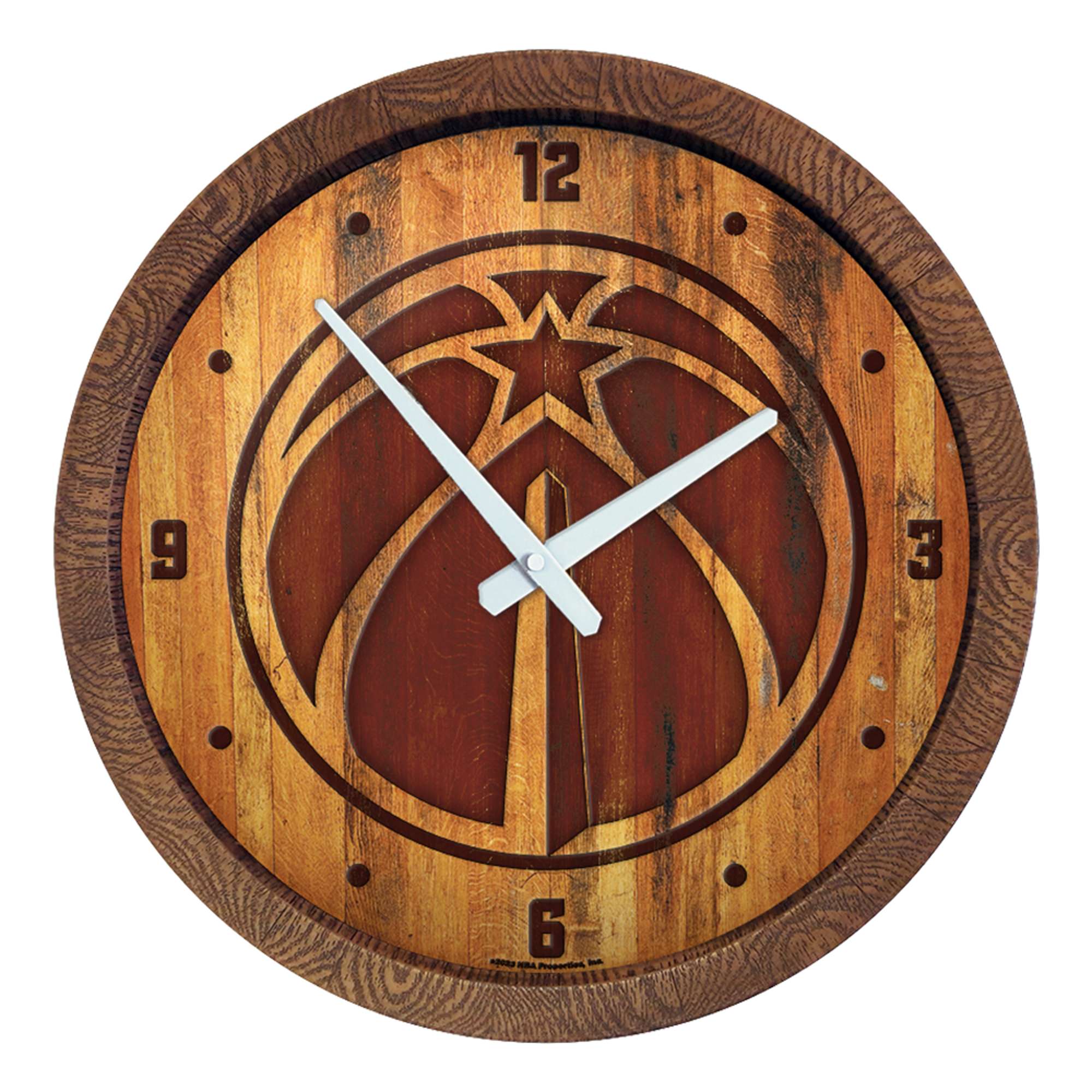 Washington Wizards: "Faux" Barrel Top Clock  