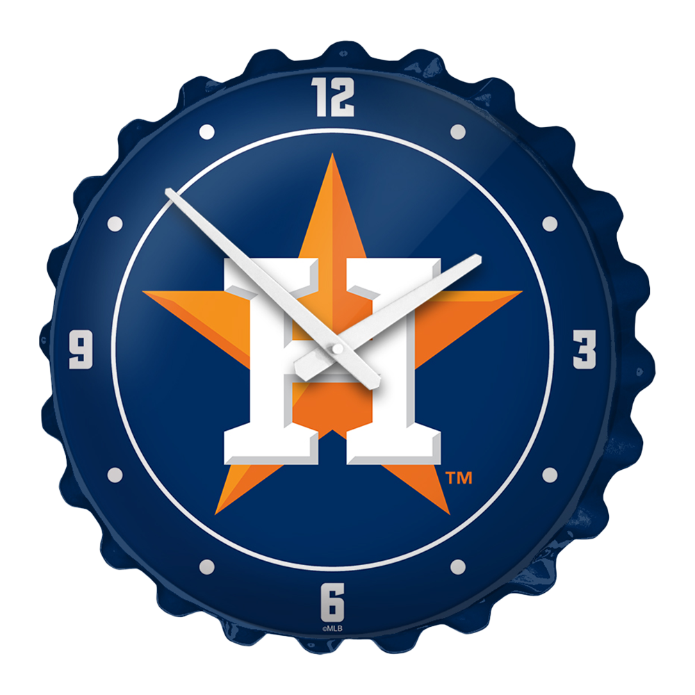 Houston Astros Logo - Bottle Cap Wall Clock  