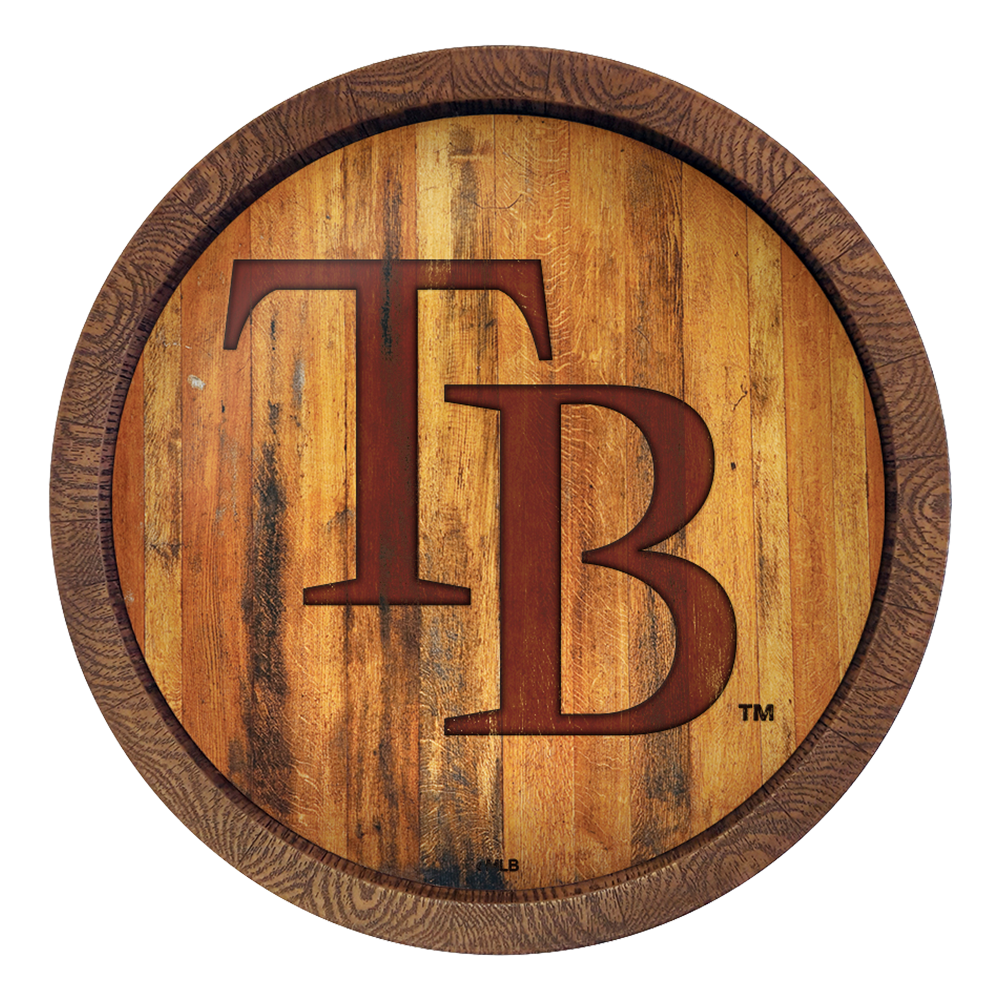 Tampa Bay Rays Logo - Branded "Faux" Barrel Top Sign  