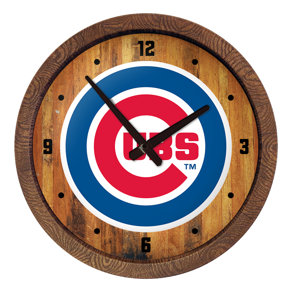 Chicago Cubs "Faux" Barrel Top Clock  