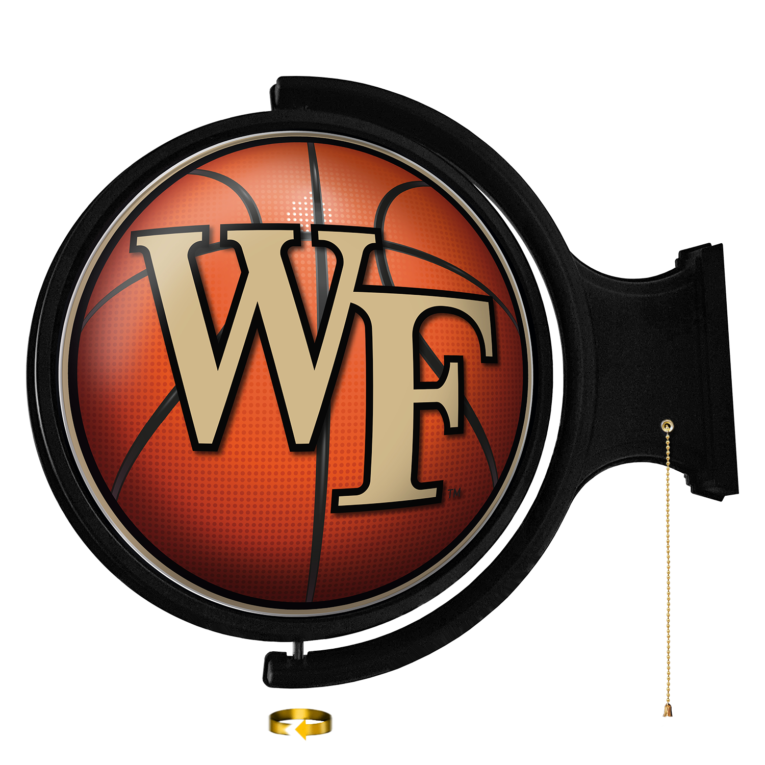 Wake Forest Demon Deacons Basketball - Original Round Rotating Lighted Wall Sign  