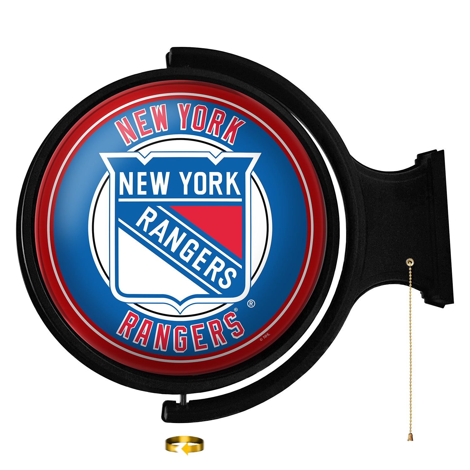 New York Rangers Original Round Rotating Lighted Wall Sign  