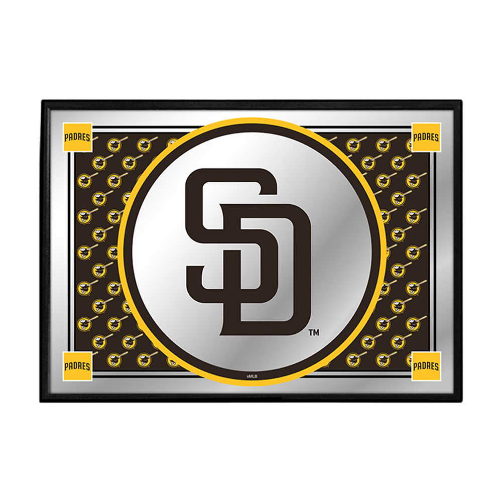 San Diego Padres Team Spirit - Framed Mirrored Wall Sign  