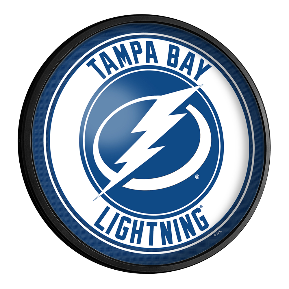 Tampa Bay Lightning Round Slimline Lighted Wall Sign  