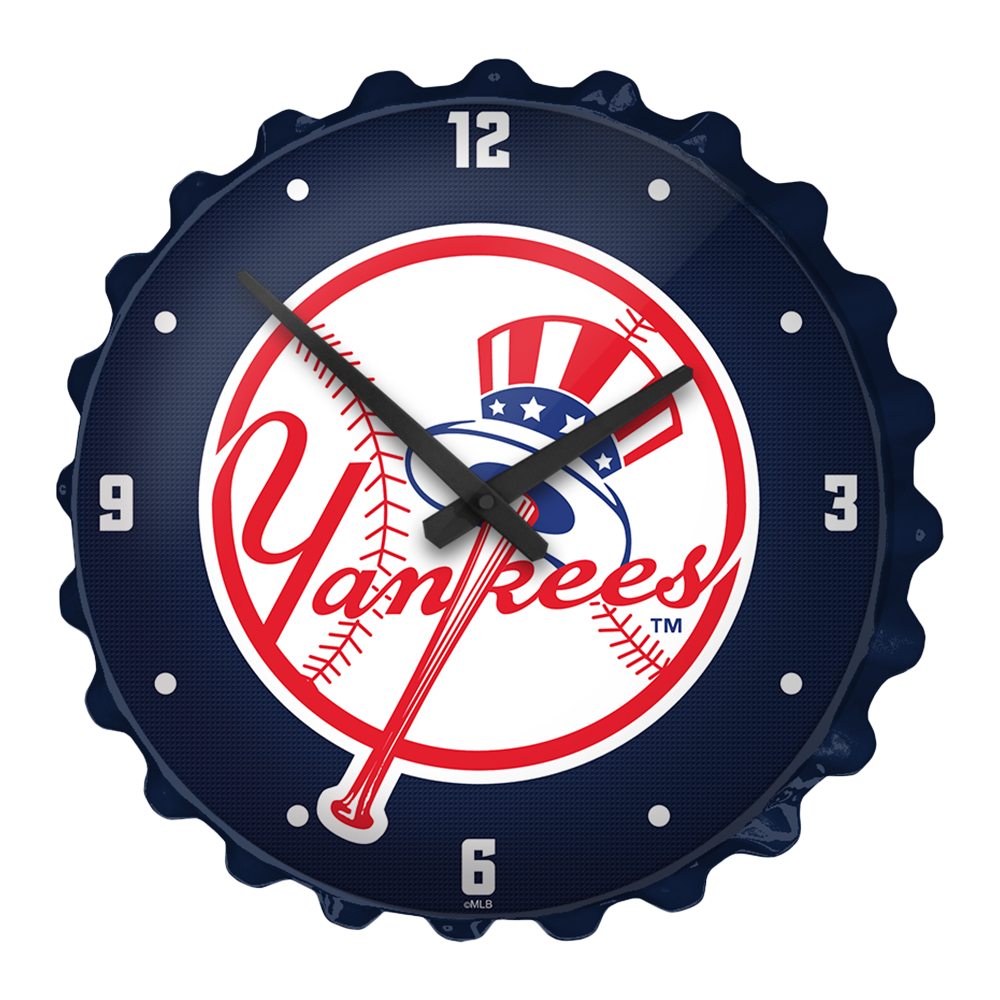 New York Yankees Bottle Cap Wall Clock  