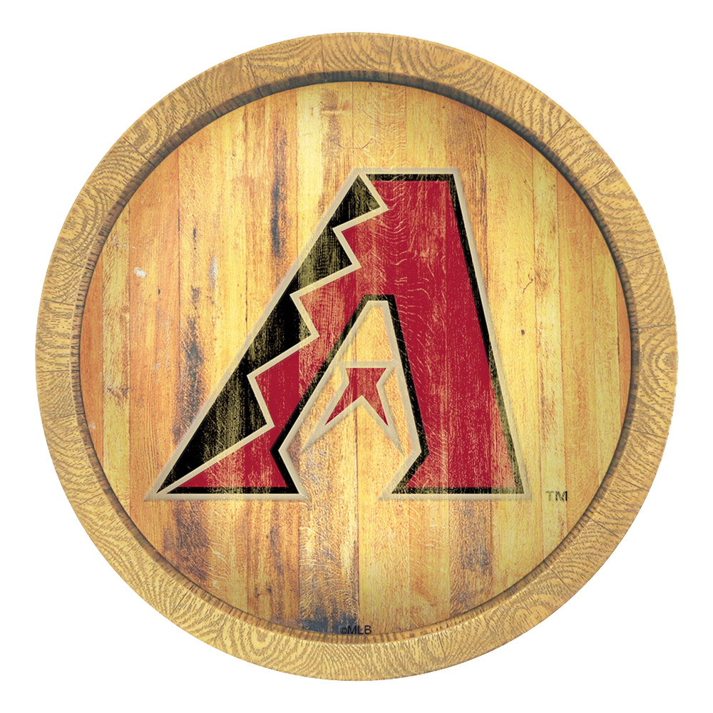 Arizona Diamondbacks Weathered "Faux" Barrel Top Sign  