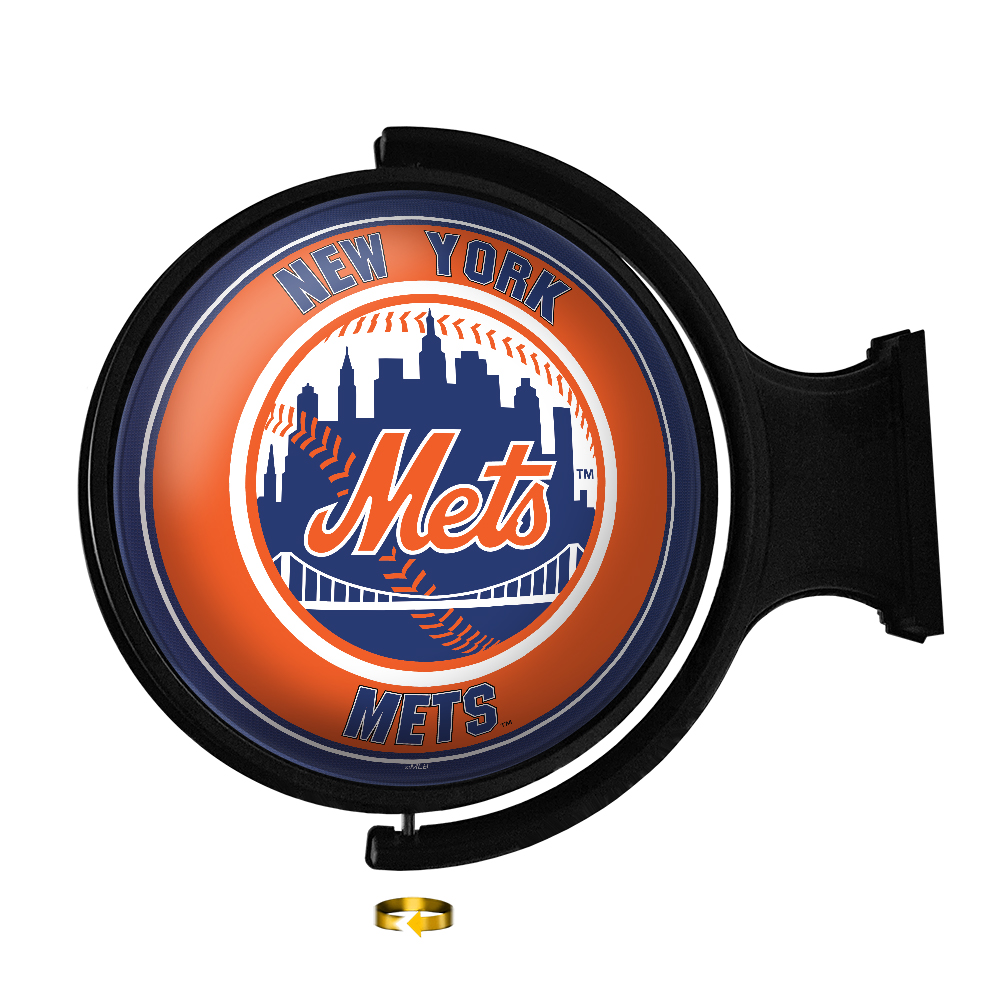 New York Mets: Original Round Rotating Lighted Wall Sign