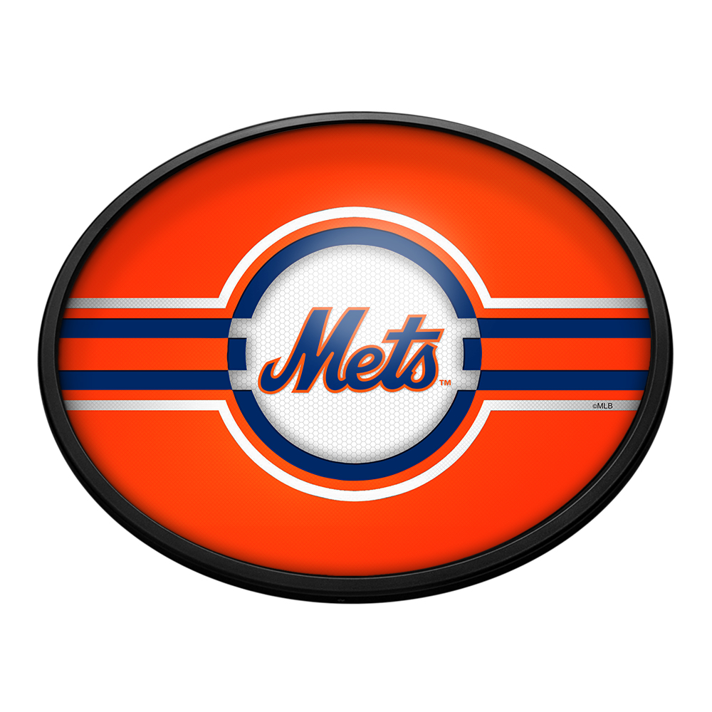 New York Mets: Oval Slimline Lighted Wall Sign