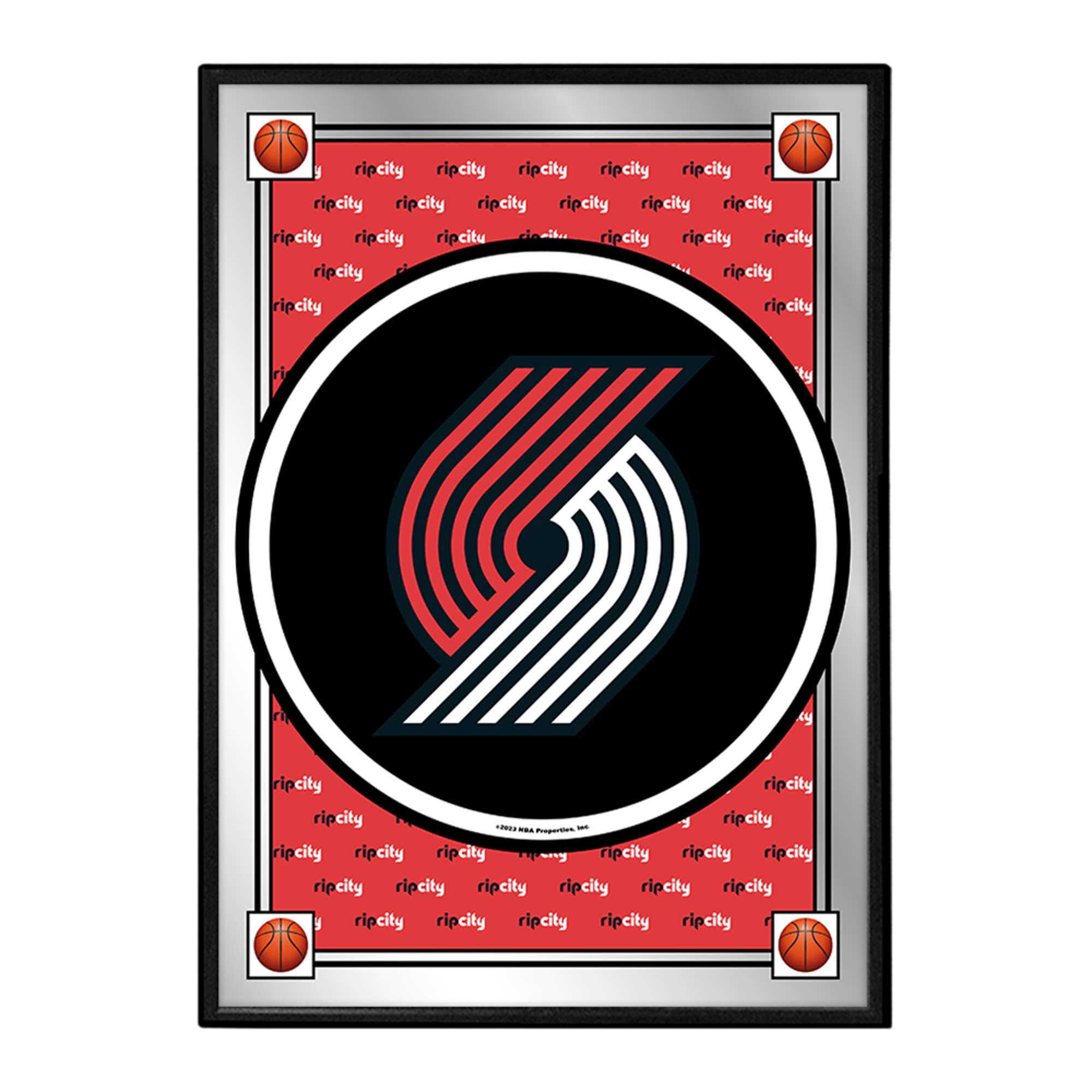 Portland Trail Blazers: Team Spirit - Framed Mirrored Wall Sign