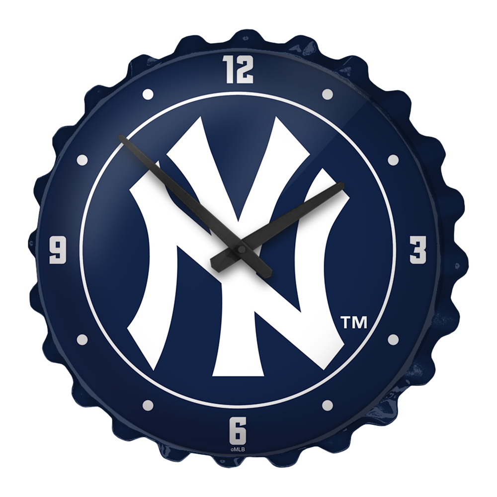 New York Yankees Logo - Bottle Cap Wall Clock  