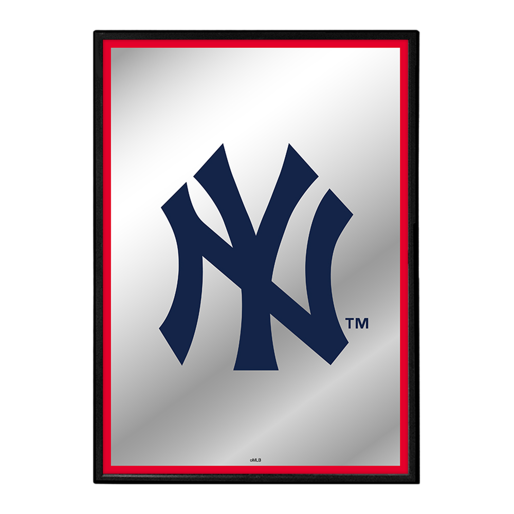 New York Yankees Vertical Framed Mirrored Wall Sign  
