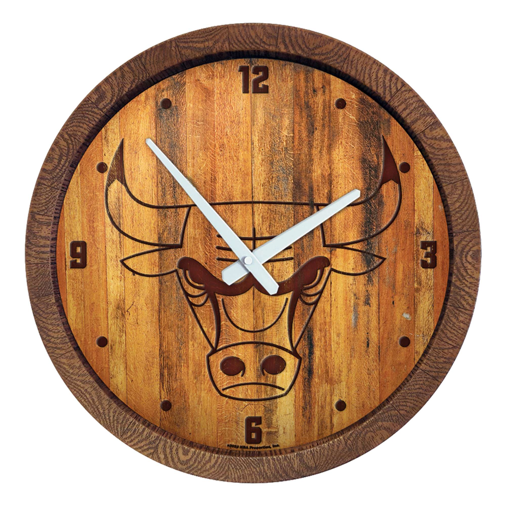 Chicago Bulls: "Faux" Barrel Top Clock    