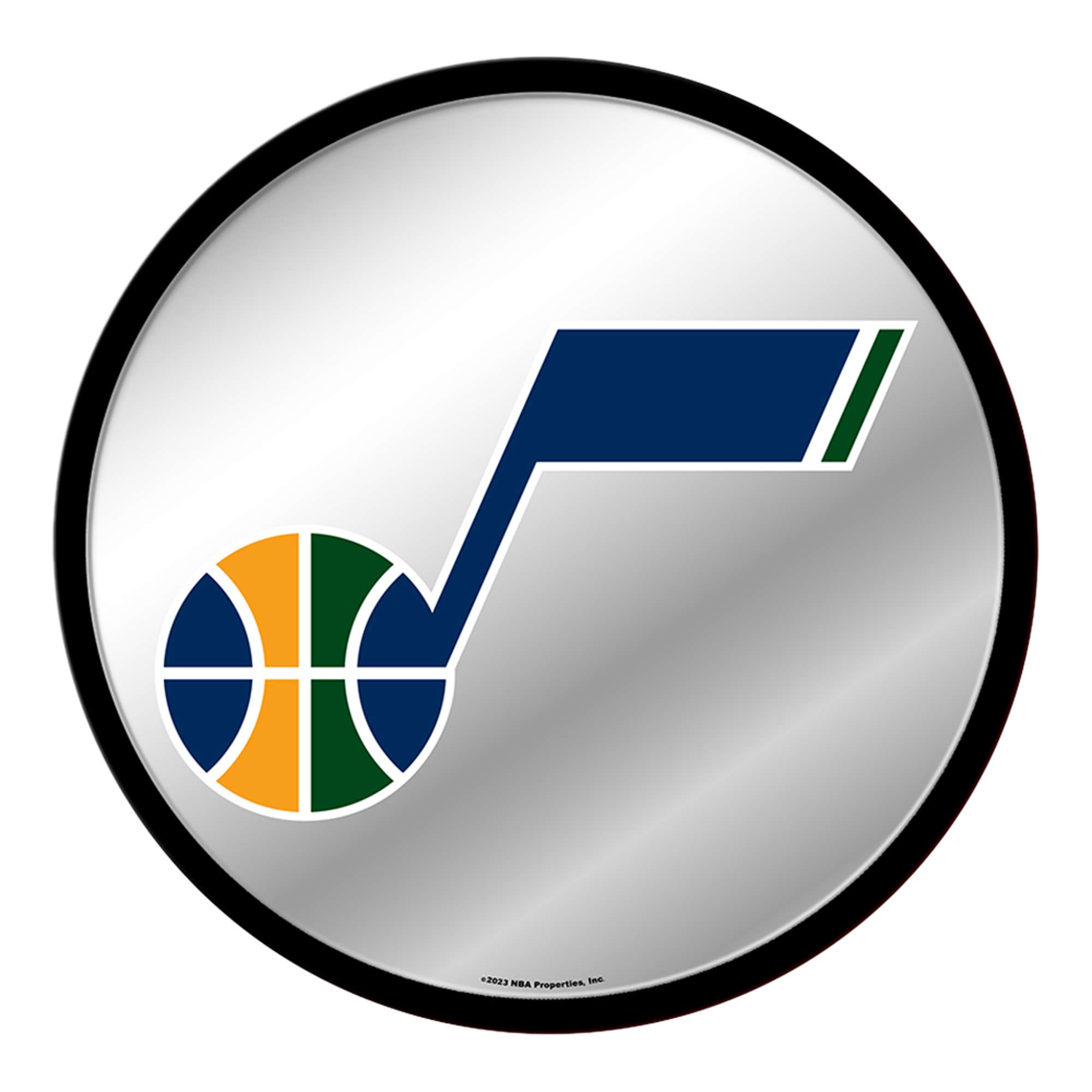 Utah Jazz: Modern Disc Mirrored Wall Sign